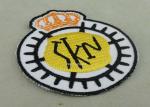 Buy cheap Customized Embroidered Badge For Business Promotion , Black Merrow Eedge from wholesalers