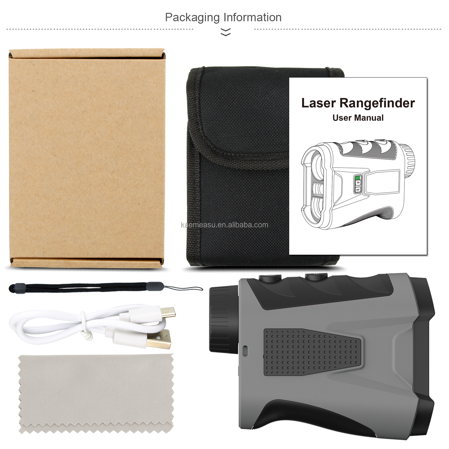 Rechargeable Lithium Battery G Model Laser Rangefinder for Golf Speed and Height Measurement Modes