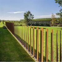 Buy cheap Outside Rusty Metal Blades Corten Steel Picket Fence For Garden Security product