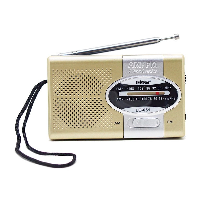 Color AM FM 2 Band Radio 2.3cm FM88 Portable With Stereo Headphone Jack