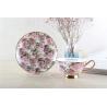 Buy cheap SGS 12OZ Elegant Bone China Cappuccino Cups Afternoon Tea Set from wholesalers