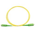 Rugged Yellow Fiber Optic Patch Cord SC / APC - SC / APC For Telecommunication