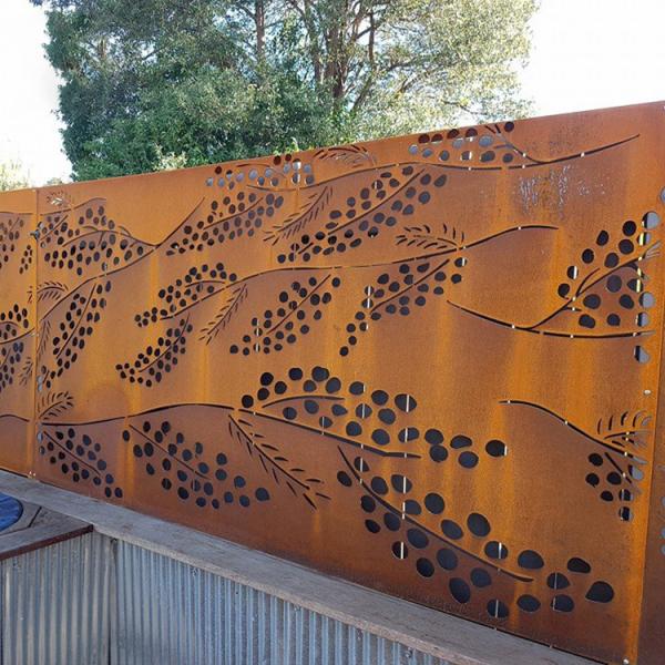 Buy cheap Polished Weathering Steel Gardening Screen Metal Garden Products 3mm Thickness from wholesalers