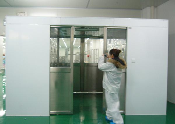 Buy cheap Hide Double-leaf Stainless steel auto sliding doors Large Air Shower Tunnel for materials for class 100 clean room from wholesalers