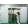 Buy cheap Hide Double-leaf Stainless steel auto sliding doors Large Air Shower Tunnel for materials for class 100 clean room from wholesalers