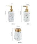 Luxury Ceramic Bathroom Set Soap Bottle For Shampoo Liquid Lotion