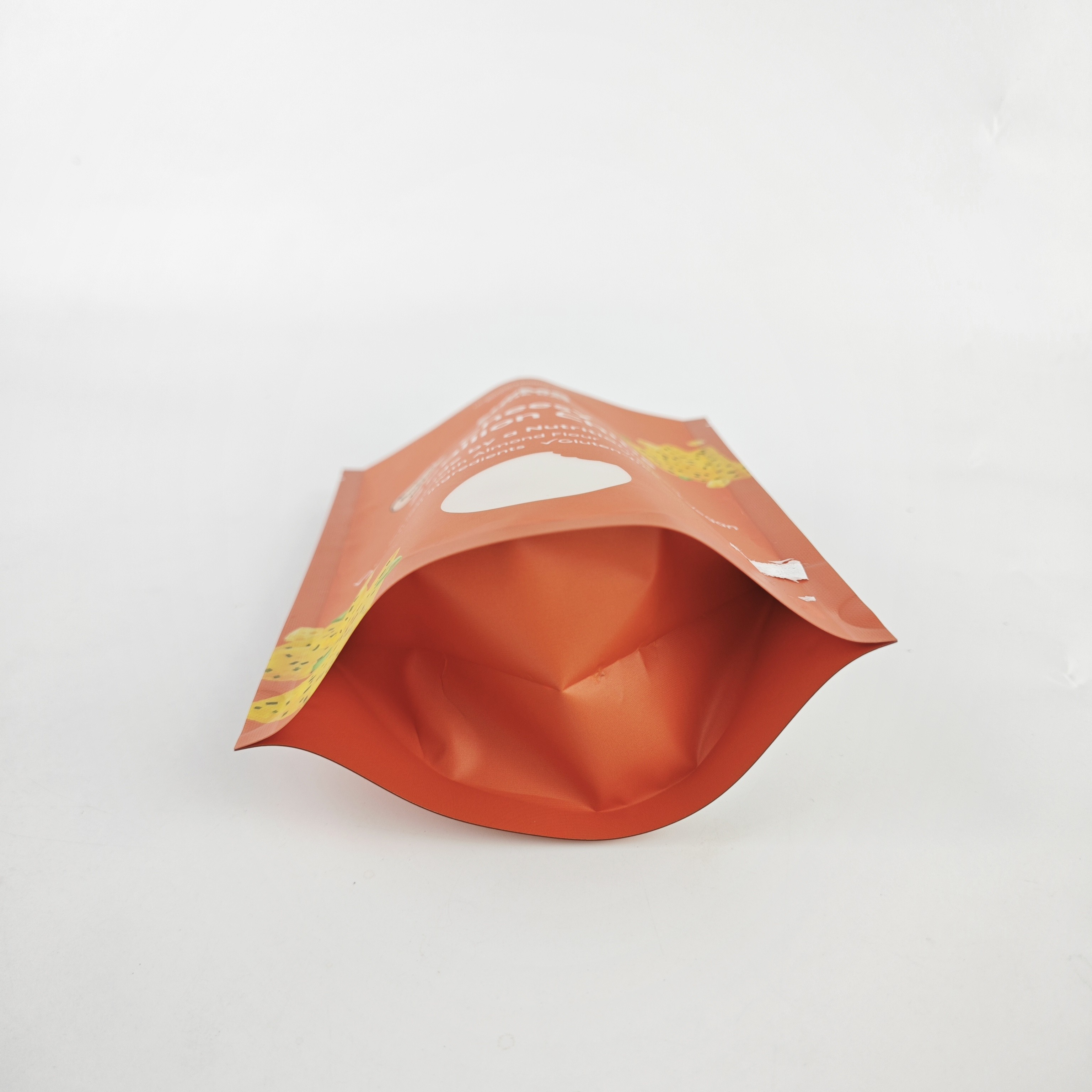 Food Grade Custom Printed Matte Finish One Side Clear Chips Snack Packaging Bags Stand Up Pouch with Window