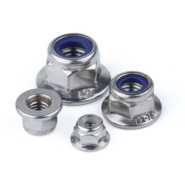 Quality Carbon Steel Nylon Lock Nut Blue White Ring DIN 985 DIN 982 Hex Self Lock Nuts for sale