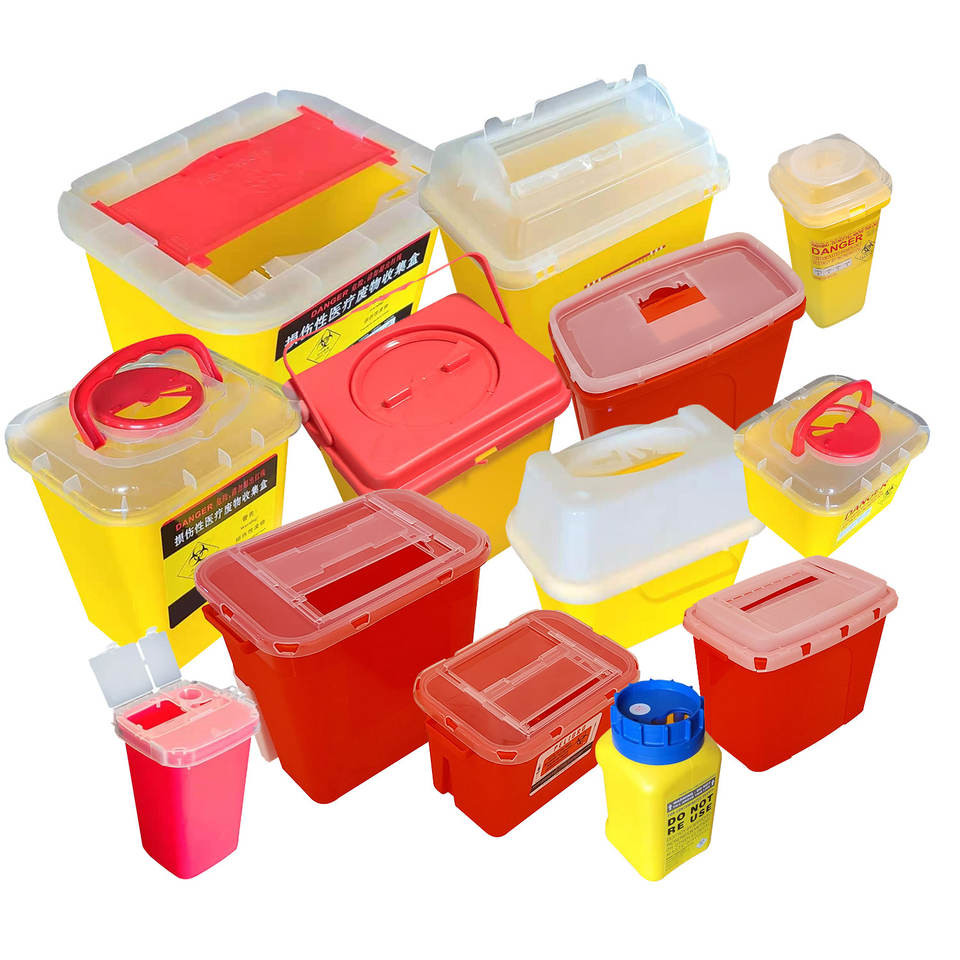 China Custom Disposable Sterile Syringe Safety Box Container Needle Plastic Syringe Sharps Bio Bins Safe Sharp Bin on sale China Custom Disposable Sterile Syringe Safety Box Container Needle Plastic Syringe Sharps Bio Bins Safe Sharp Bin on sale