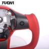 Buy cheap Yoke Shape Carbon Fiber Red Leather Steering Wheel Tesla Model 3 Y Custom Made from wholesalers