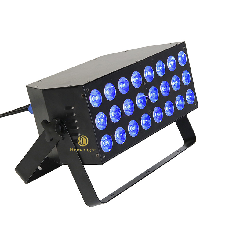 Luces DJ 24pcs*18W Led Wall Washer DMX512 RGBWAUV Flood Light Wall Washer Indoor Stage Light for Church