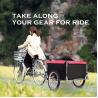 Buy cheap Bike Trailer Cargo Foldable Max Load, 2x16'' Inflatable Wheels, Aluminum Bicycle Cargo Trailer w/Hitch, for Lugg from wholesalers