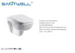 Washdown commercial wall hung toilet Popular modern glossy porcelain bath
