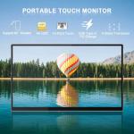 Patented Slim Bezel Design 15.6 Inch 4k Type C External Touchscreen Monitor Dual