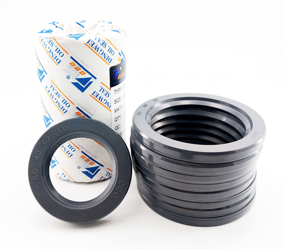 Mechanical Servo Motor Oil Seals Nitrile Rubber Oil Seal Black And Gray