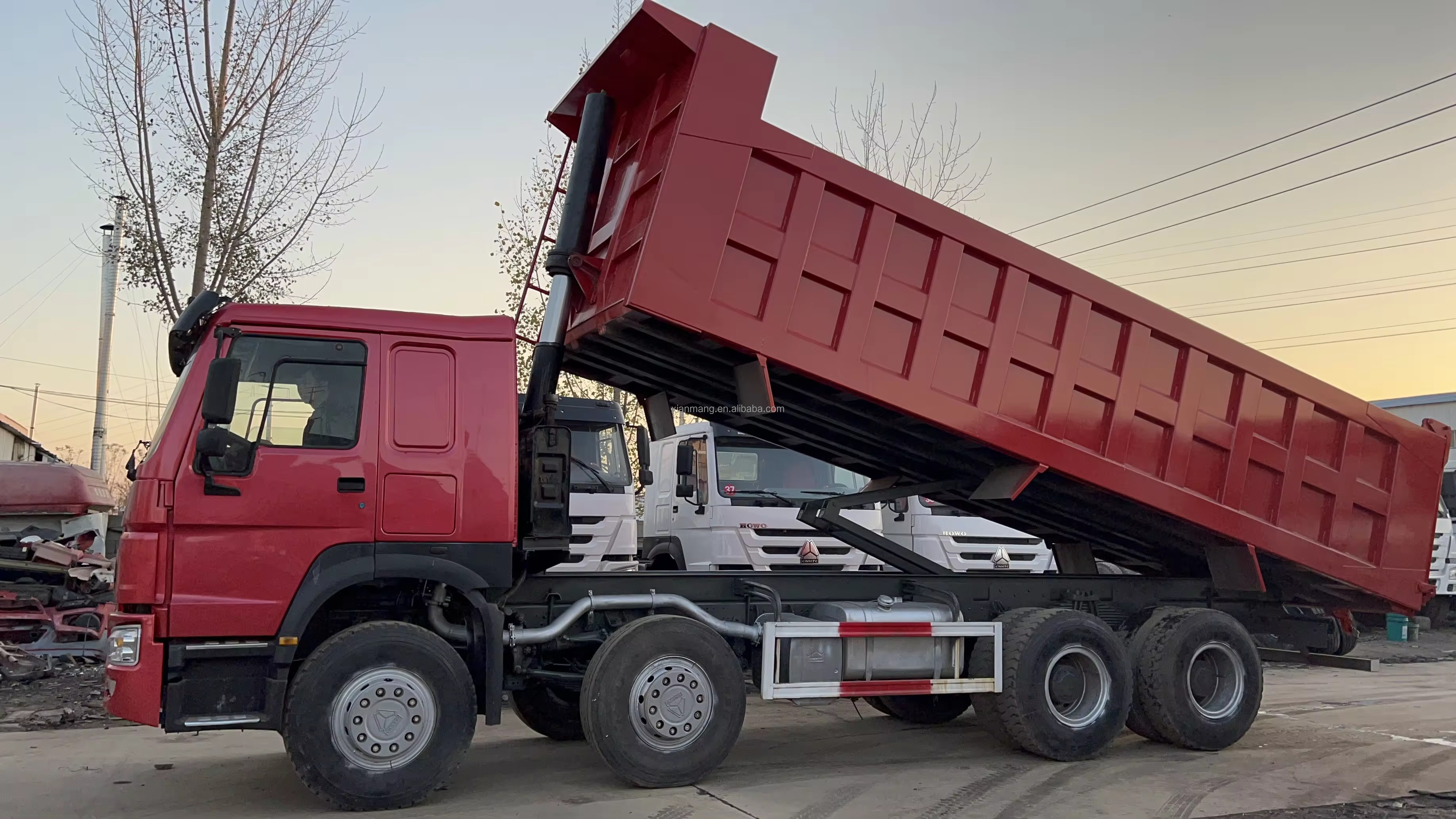 Used Sinotruk Dump Truck Howo 371 375 Weichai Tipper Truck 6x4 300-400L Fuel Tank