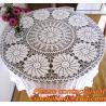 Buy cheap Round Hand Crochet table clothing - table cover - white , for wedding and banquet from wholesalers