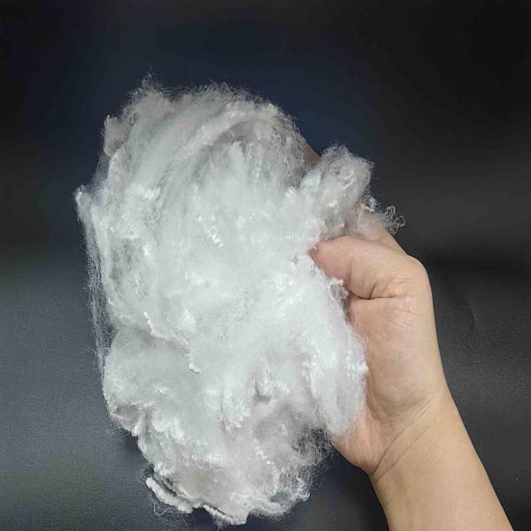 Buy cheap White Nontoxic Polyester Staple Fibers 51mm Solid Low Melting Short Fiber from wholesalers