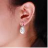 Buy cheap New Design Daimonds Rose Gold White Gold Two Tone Dangle Earrings(GDE018) from wholesalers