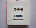 White Color Wall Panel With RJ45+RCA Standard Plug Outlet For Home Used Good