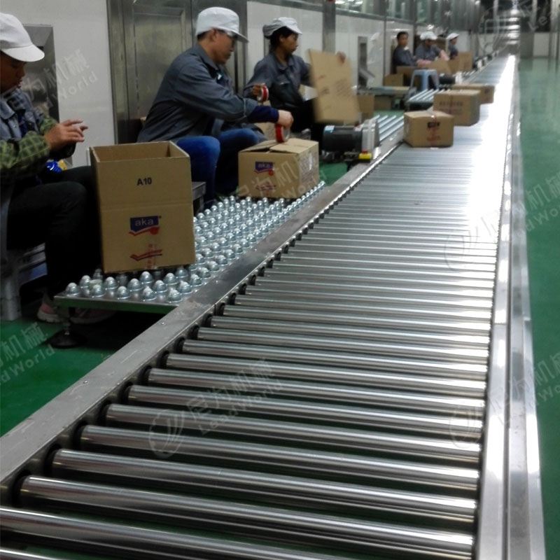 Electric Roller Conveyors System Custom Packaging Line Conveyor Belt Rollers
