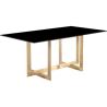 Buy cheap White Contemporary Marble Dining Table Counter Height Stainless Steel Metal Legs from wholesalers