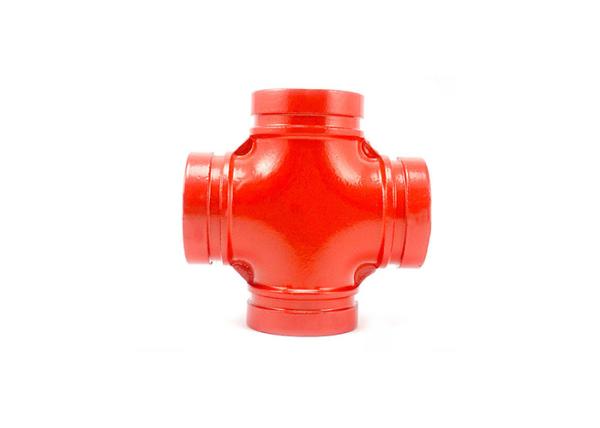 Buy cheap Rigidity Ductile Iron Water Main Fittings , Four Way Pipe Fitting Grooved Pipe Joint from wholesalers