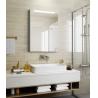 Buy cheap Motion Sensor Rectangle LED Clock Medicine Cabinet Private Label for Bedroom Dressing from wholesalers