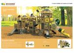 Educational Wooden Playground Slide Customized Color LLDPE Long Lifespan