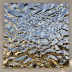 304 stainless steel pvd metal textured sheet silver Small water ripple stainless