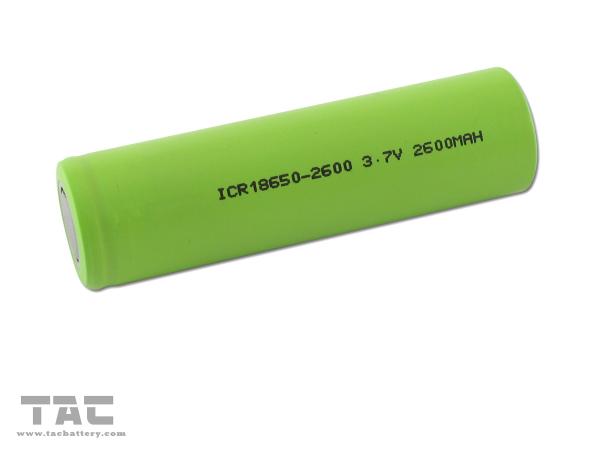 Quality 2600mAh Lithium Ion Battery Pack High Energy 3.7V ICR18650 Flat Top for sale