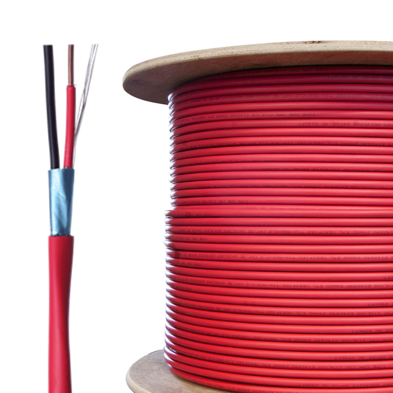 2 Cores Fire Alarm Cable Screened Heat Resistant UL Listed FPLR FPLP