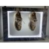 Buy cheap hot sale magnetic levitation double pair shoes display racks with led light from wholesalers