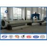 Buy cheap Q345 steel utility poles 50 years Life Time , steel light pole with Base Plate/ Anchor Bolts / Climbing Rungs from wholesalers
