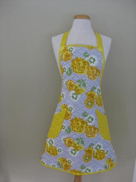 Buy cheap Ladies Apron, Floral Apron, Kitchen Apron, Full Cooking Apron, Gift For Women, Yellow Apron, cooking Apron, Adult Aprons from wholesalers