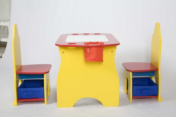 Buy cheap W60*D44.5*H47.5CM Children Wooden Desk With 2 Chairs from wholesalers