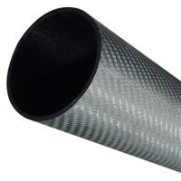 Buy cheap 0.05% N Content 1 inch Carbon Fiber Tube 1200mm for Industrial Applications product