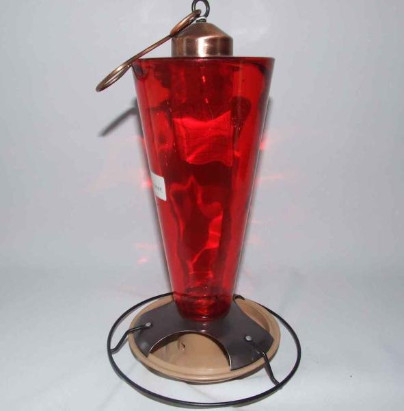 Buy cheap Red acrylic Glass Metal Stamping Garden Bird Feeder / Cast Iron Bird Feeder from wholesalers
