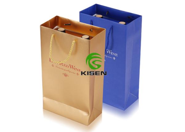 Buy cheap Luxury Classic Modern Retail Shop Bags 4 Design For Wine Bottle Paper Material from wholesalers