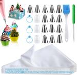 Disposable Piping Bags, 18 Inch Large Pastry Bags -100Pcs, Cake Decorating