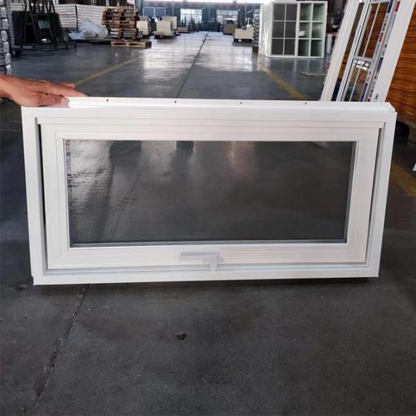 Buy cheap Egress White Vinyl UPVC Hopper Window Windproof Customized Temperd Glass from wholesalers