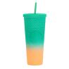 Buy cheap Double Wall Insulation 24oz Studded Tumbler Diamond Durian Pineapple Plastic Matte Black Studded Cup Coffee Tumbler With Lid Straw Fashionable from wholesalers