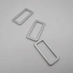 Rectangle 18.5mm Plastic Tri Glide Buckle D Ring Loops For Webbing Strap