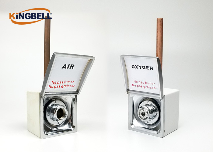 French Standard Medical Gas Wall Outlet / Hospital Ward ICU For Oxygen