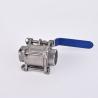 Buy cheap Stainless Steel 304 3PC Ball Valve for Water Media Silver Tri-Clamp Clover Pipe Lined from wholesalers