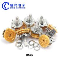 Buy cheap 2pcs RS25 Potentiometer Rotary Switch 2*5 Files 10000 Cycels product