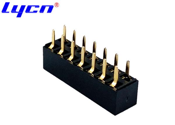 Buy cheap 2×7P Pin Header Female Connector 2.54mm Gold Or Tin Over Ni H=5.0mm from wholesalers