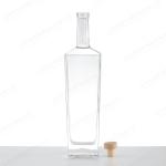 200ml 250ml 500ml 700m 750ml Square Flat Liquor Bottle for Vodka Whiskey Gin