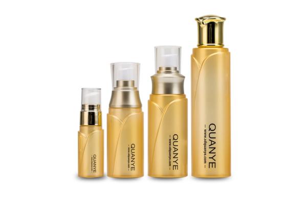Golden Pearl Plastic Lotion Bottles Set For Beauty Products , Airless Lotion