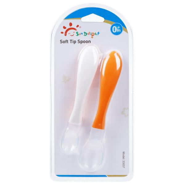 Buy cheap Tip Color Change Orange PP Soft Baby Silicone Spoon from wholesalers